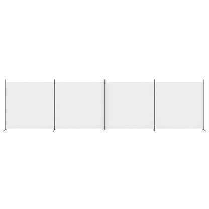 Biombo com 4 painéis 698x180 cm tecido branco