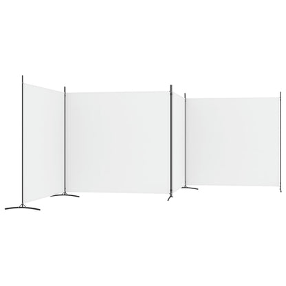Biombo com 4 painéis 698x180 cm tecido branco