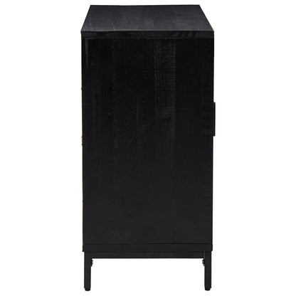 Aparador 75x35x70 cm pinho maciço preto