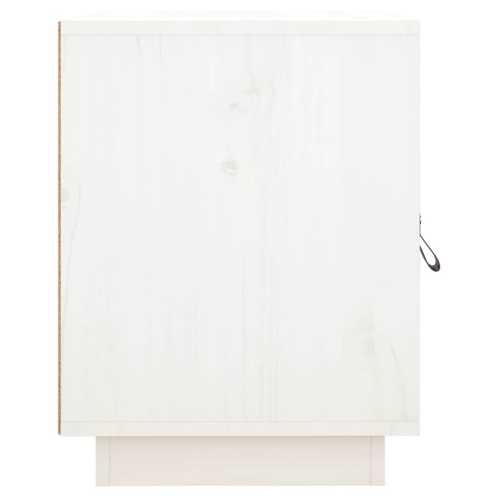 Mesa de cabeceira 40x34x45 cm madeira de pinho maciça branco