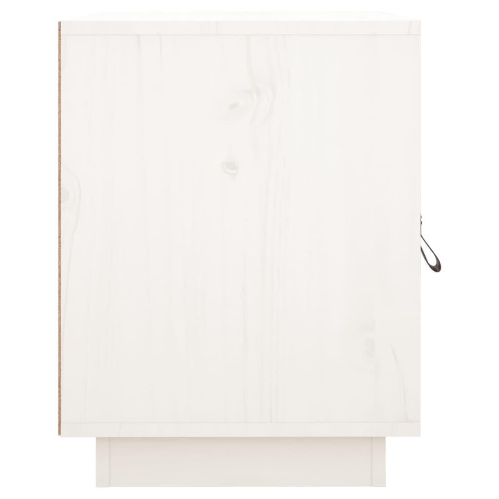 Mesas de cabeceira 2 pcs 40x34x45 cm pinho maciço branco