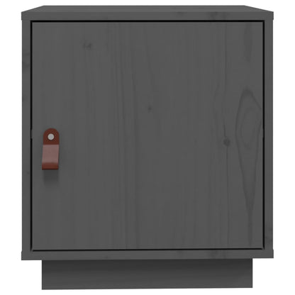 Mesa de cabeceira 40x34x45 cm madeira de pinho maciça cinza