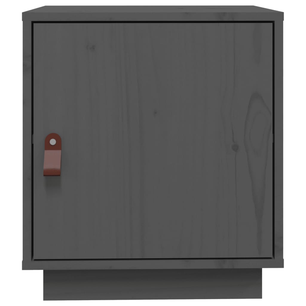 Mesas de cabeceira 2 pcs 40x34x45 cm madeira pinho maciço cinza