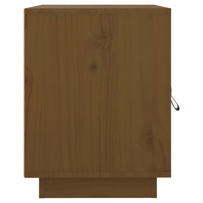 Mesa de cabeceira 40x34x45 cm pinho maciço castanho mel