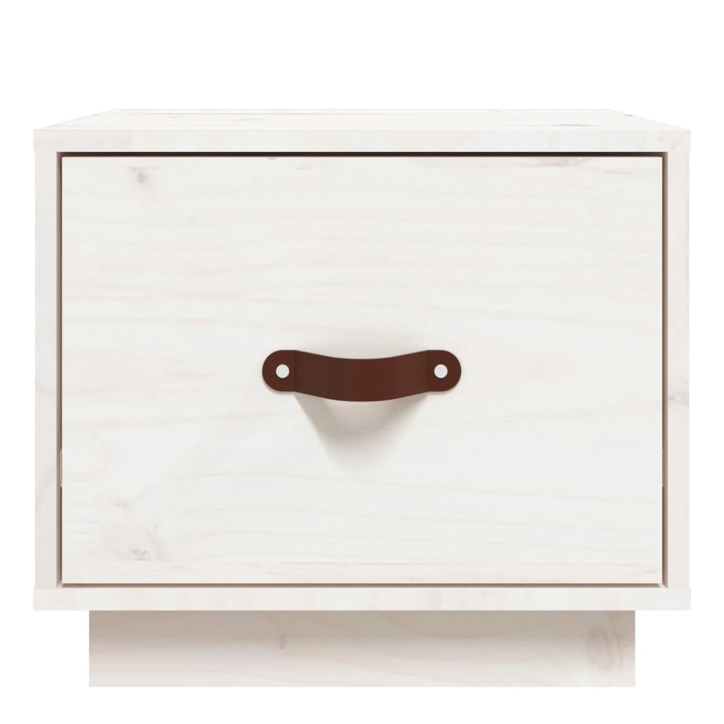 Mesas de cabeceira 2 pcs 40x34x35 cm pinho maciço branco
