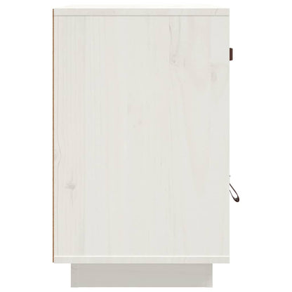 Mesa de cabeceira 40x34x55 cm madeira de pinho maciça branco