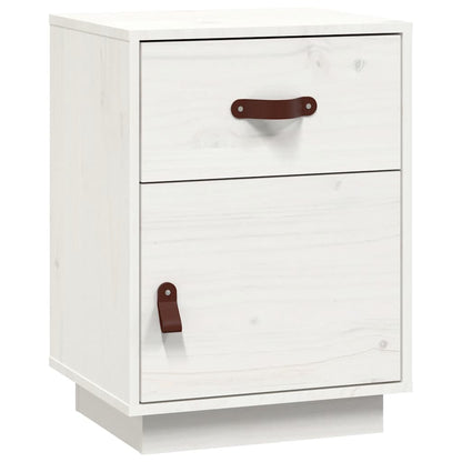 Mesas de cabeceira 2 pcs 40x34x55 cm pinho maciço branco