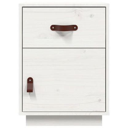Mesas de cabeceira 2 pcs 40x34x55 cm pinho maciço branco