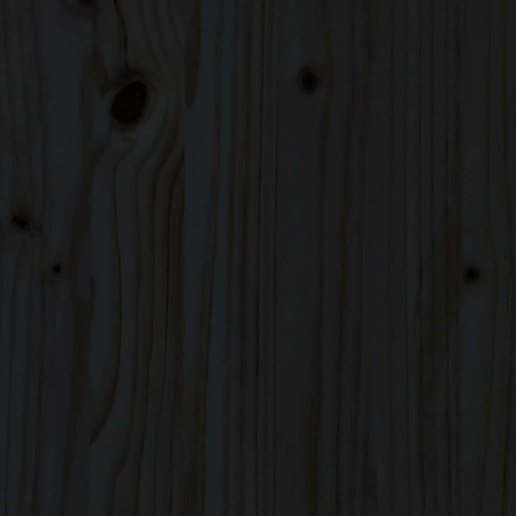 Mesas de cabeceira 2 pcs 40x34x55 cm pinho maciço preto