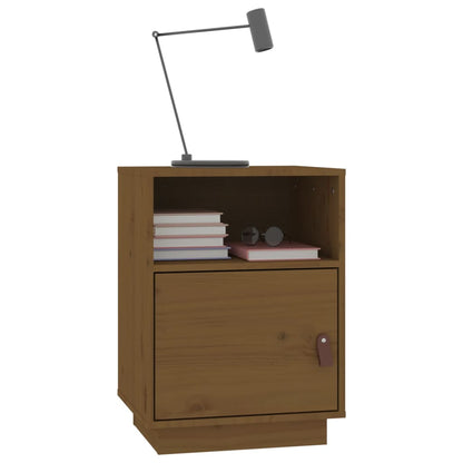 Mesa de cabeceira 40x34x55 cm pinho maciço castanho mel
