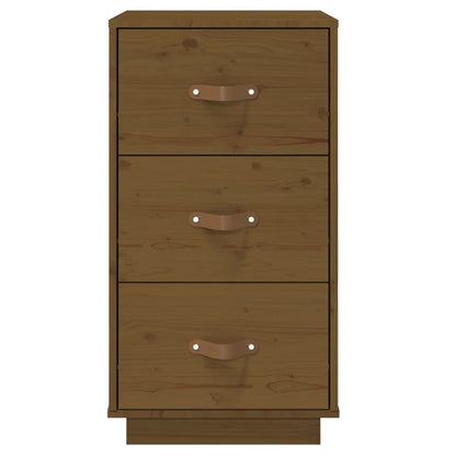 Mesa de cabeceira 40x40x75 cm pinho maciço castanho mel