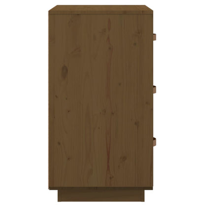 Mesa de cabeceira 40x40x75 cm pinho maciço castanho mel
