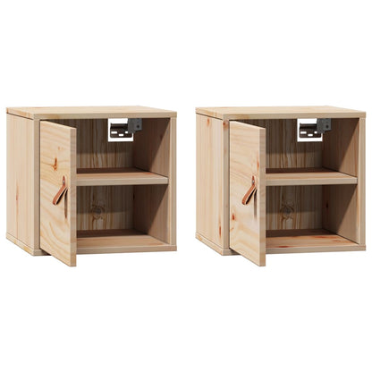 Armários de parede 2 pcs 31,5x30x30 cm pinho maciço