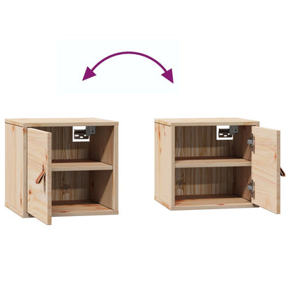 Armários de parede 2 pcs 31,5x30x30 cm pinho maciço