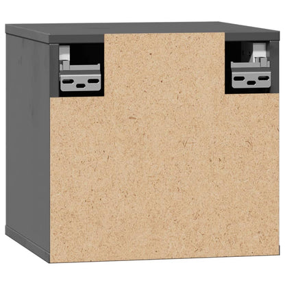 Armários de parede 2 pcs 31,5x30x30 cm pinho maciço cinza