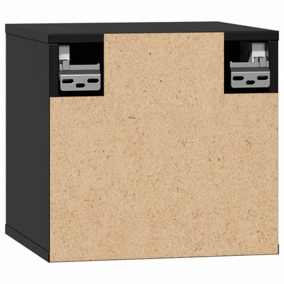 Armários de parede 2 pcs 31,5x30x30cm pinho maciço branco preto