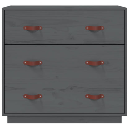 Mesa consola 80x40x75 cm madeira de pinho maciça cinza