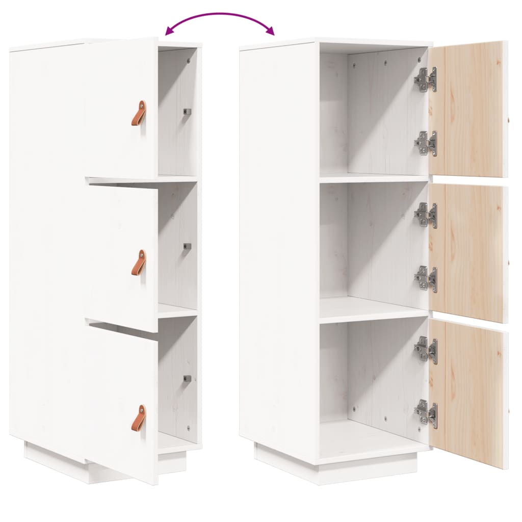 Aparador alto 34x40x108,5 cm pinho maciço branco