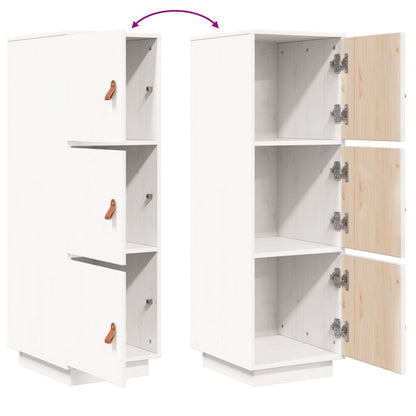 Aparador alto 34x40x108,5 cm pinho maciço branco