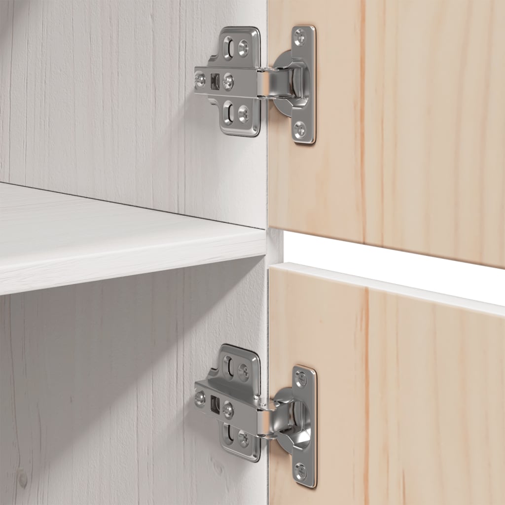 Aparador alto 34x40x108,5 cm pinho maciço branco