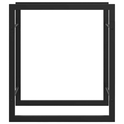 Suporte para lenha 50x28x56 cm aço preto mate