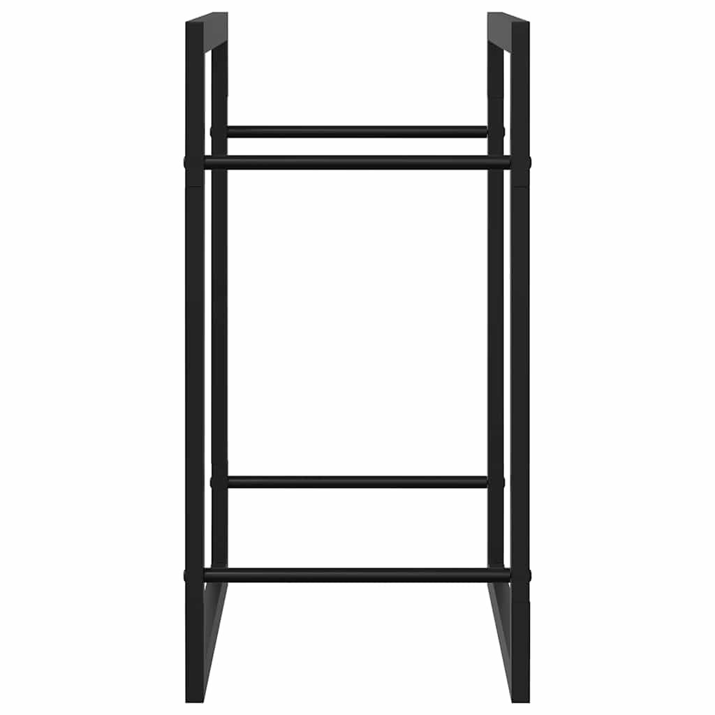 Suporte para lenha 50x28x56 cm aço preto mate