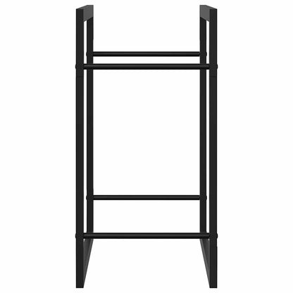 Suporte para lenha 50x28x56 cm aço preto mate