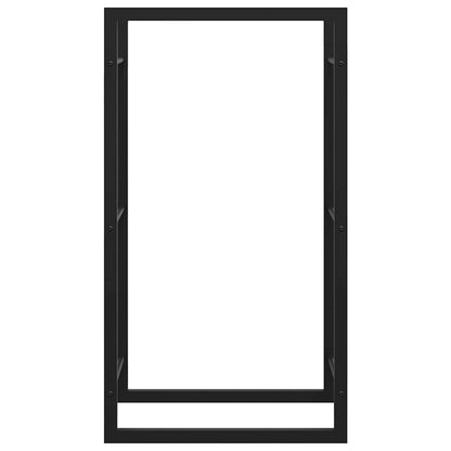 Suporte para lenha 50x28x94 cm aço preto mate