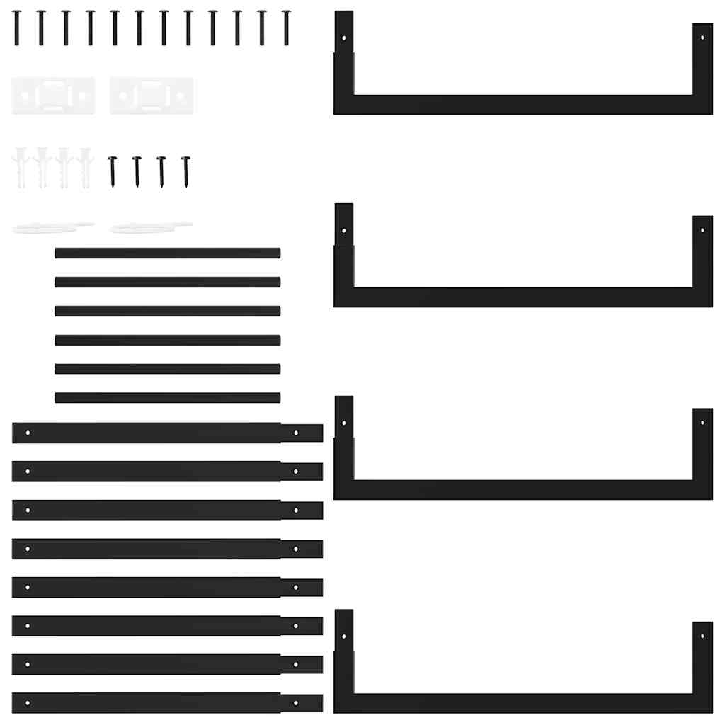 Suporte para lenha 50x28x94 cm aço preto mate