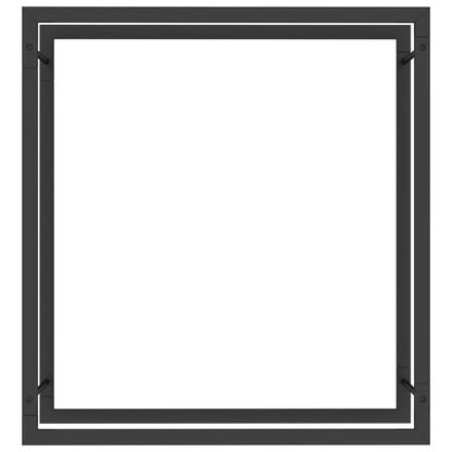 Suporte para lenha 80x28x86 cm aço preto mate