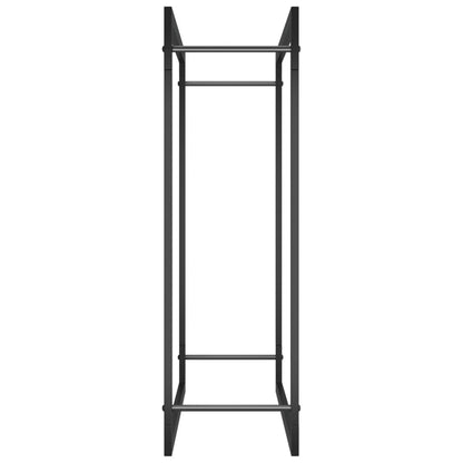 Suporte para lenha 80x28x86 cm aço preto mate