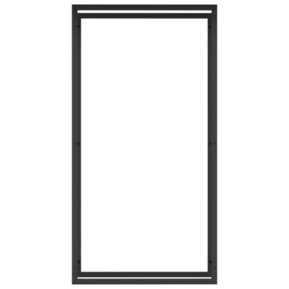 Suporte para Lenha Preto Mate 80x28x154 cm Aço