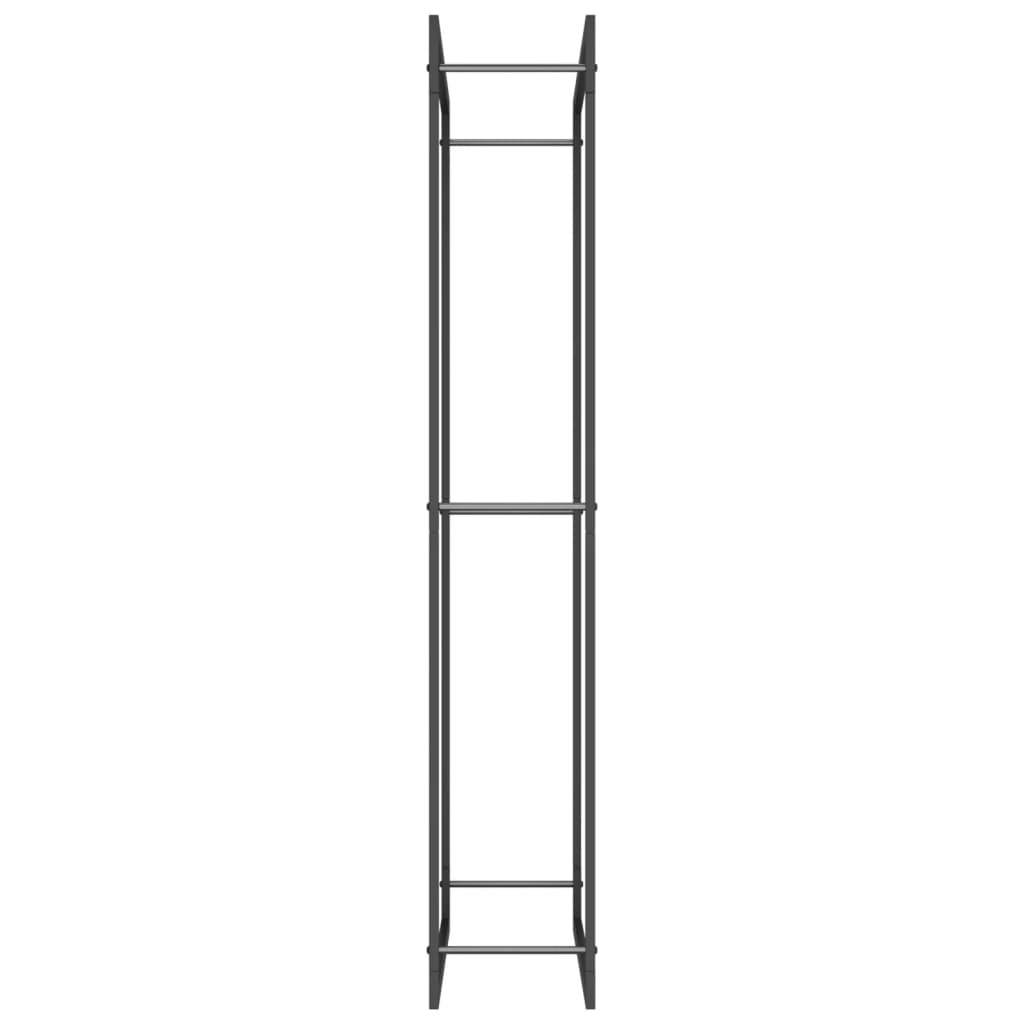 Suporte para Lenha Preto Mate 80x28x154 cm Aço