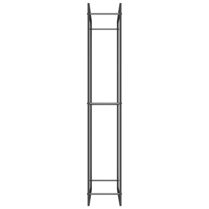 Suporte para Lenha Preto Mate 80x28x154 cm Aço