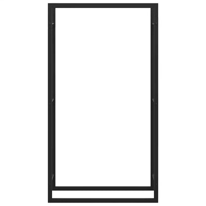 Suporte para Lenha Preto Mate 80x28x154 cm Aço