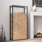 Suporte para Lenha Preto Mate 80x28x154 cm Aço