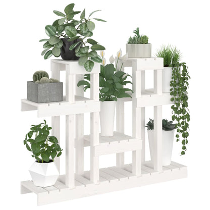 Suporte para plantas 104,5x25x77,5 cm pinho maciço branco