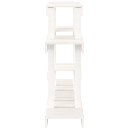 Suporte para plantas 104,5x25x77,5 cm pinho maciço branco