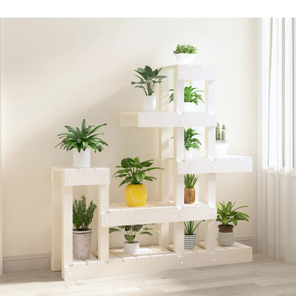 Suporte para plantas 92x25x97 cm pinho maciço branco