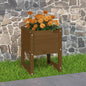 Vaso/floreira 40x40x52,5 cm pinho maciço castanho-mel