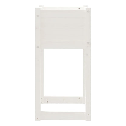 Vaso/floreira 40x40x81 cm pinho maciço branco