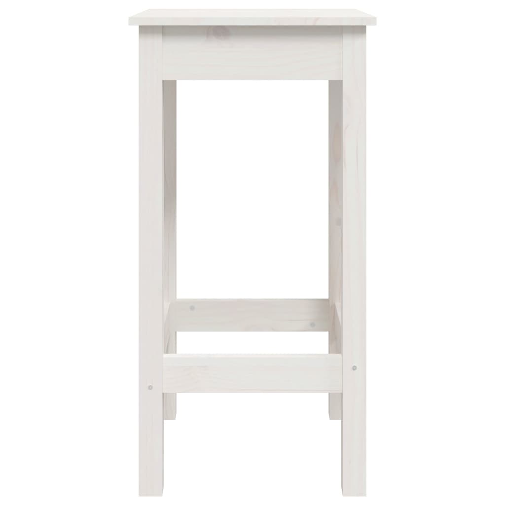 Cadeiras de bar 2 pcs 40x40x78cm madeira de pinho maciça branco