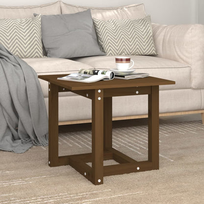 Mesa de centro 50x50x45 cm pinho maciço castanho mel