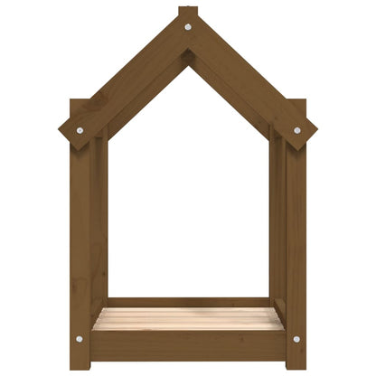 Cama para cães 61x50x70 cm pinho maciço castanho mel