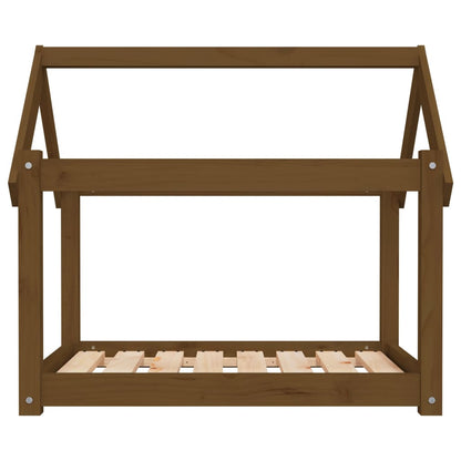 Cama para cães 81x60x70 cm pinho maciço castanho mel