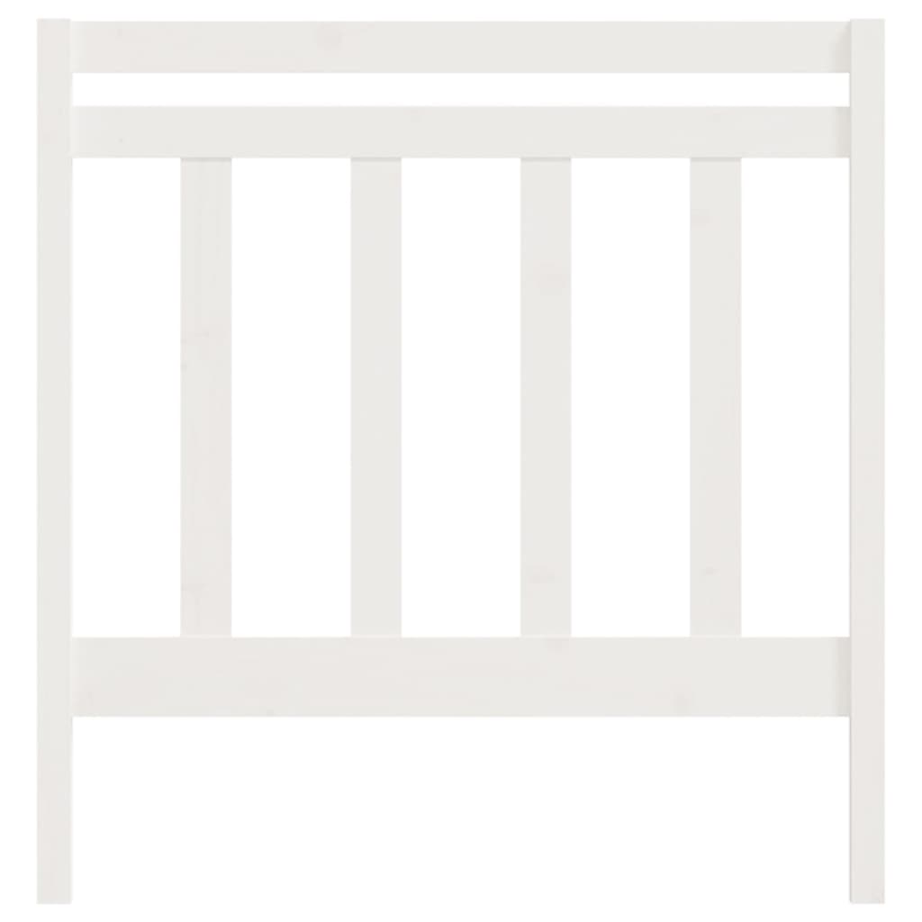 Cabeceira de cama 95x4x100 cm pinho maciço branco