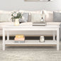 Mesa de centro 110x55x45 cm madeira de pinho maciça branco