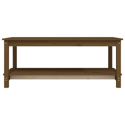 Mesa de centro 110x55x45 cm pinho maciço castanho mel