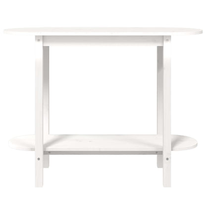 Mesa consola 110x40x80 cm pinho maciço branco