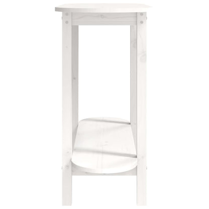 Mesa consola 110x40x80 cm pinho maciço branco